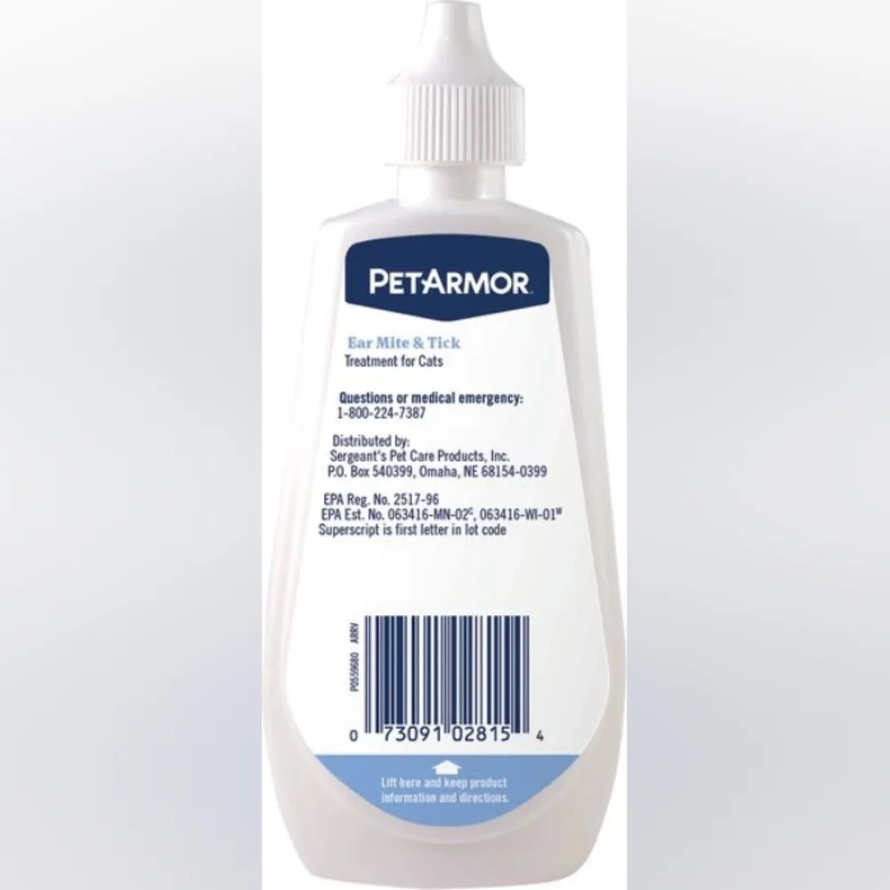 PetArmor Medication for Ear Mites for Cats, 3-oz bottle